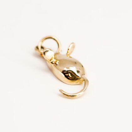 9ct Yellow Gold Mouse Charm / Pendant