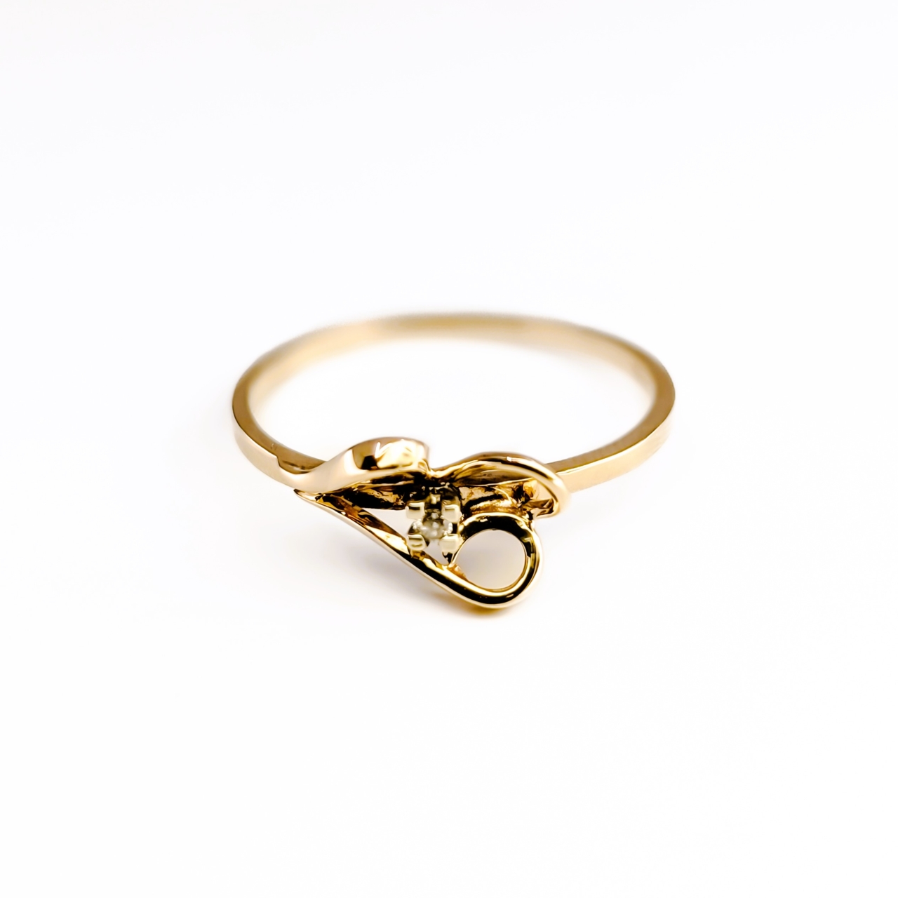 Diamond Love Heart Ring – 9ct Yellow Gold - Size O #67042 Diamond Love Heart Ring – 9ct Yellow Gold - Size O #67042 - Image 3