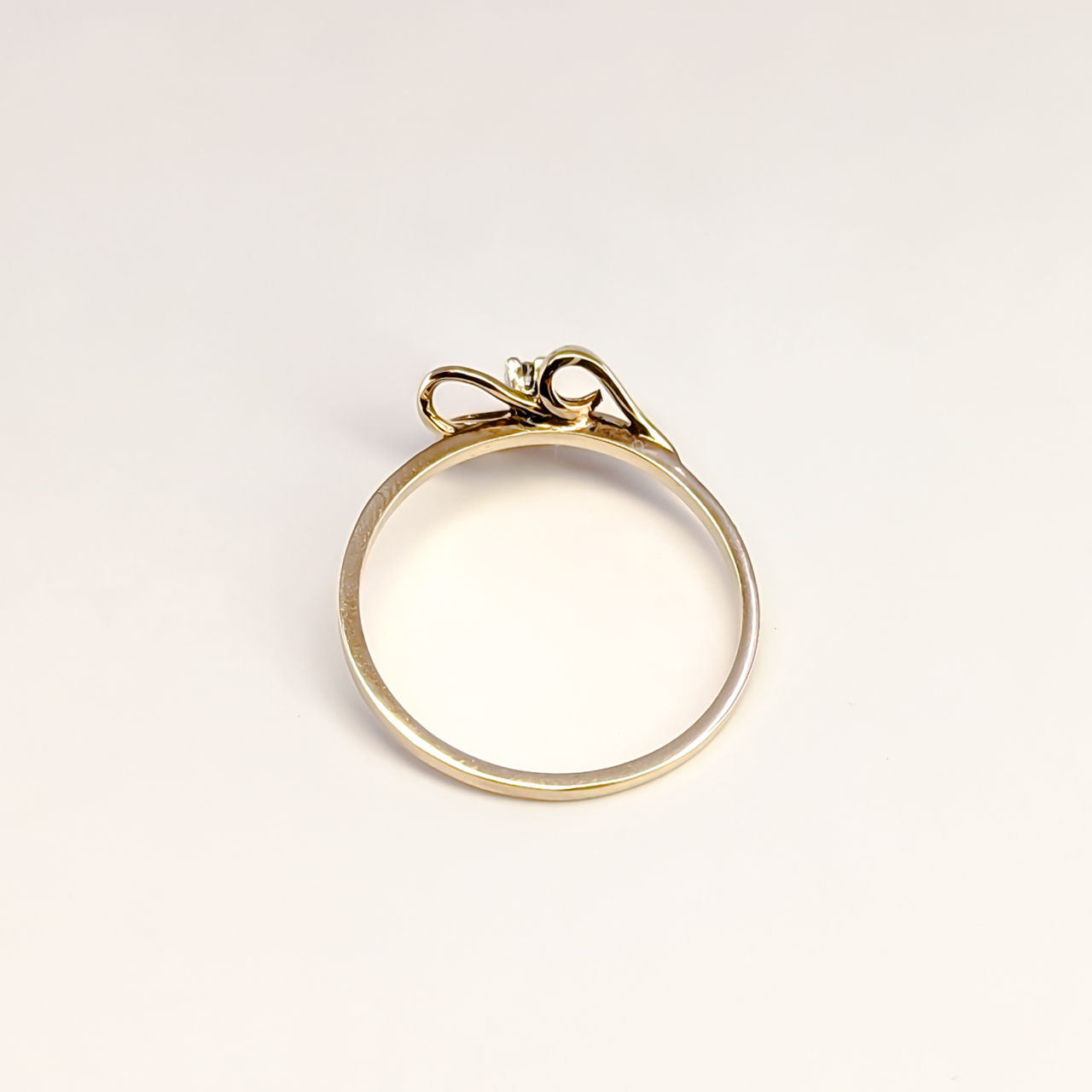 Diamond Love Heart Ring – 9ct Yellow Gold - Size O #67042 Diamond Love Heart Ring – 9ct Yellow Gold - Size O #67042 - Image 5