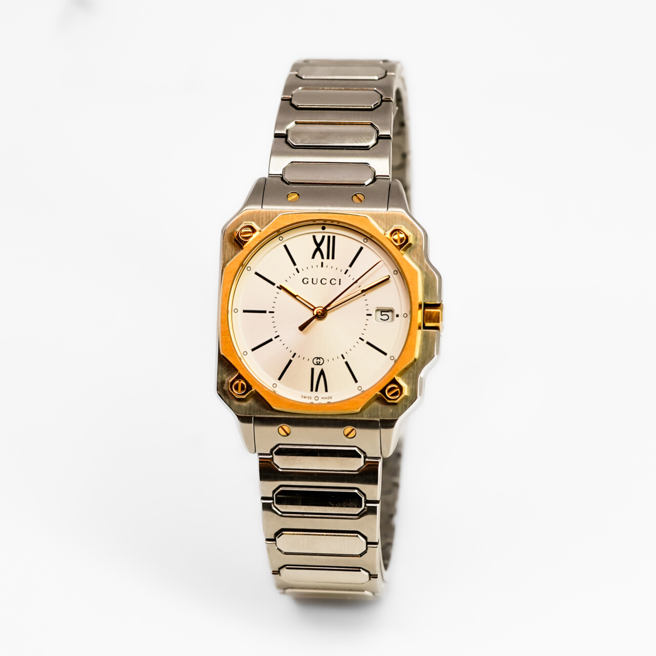 Gucci G-Flat Stainless Steel & 18kt Gold-Plated Watch – 30mm – RRP