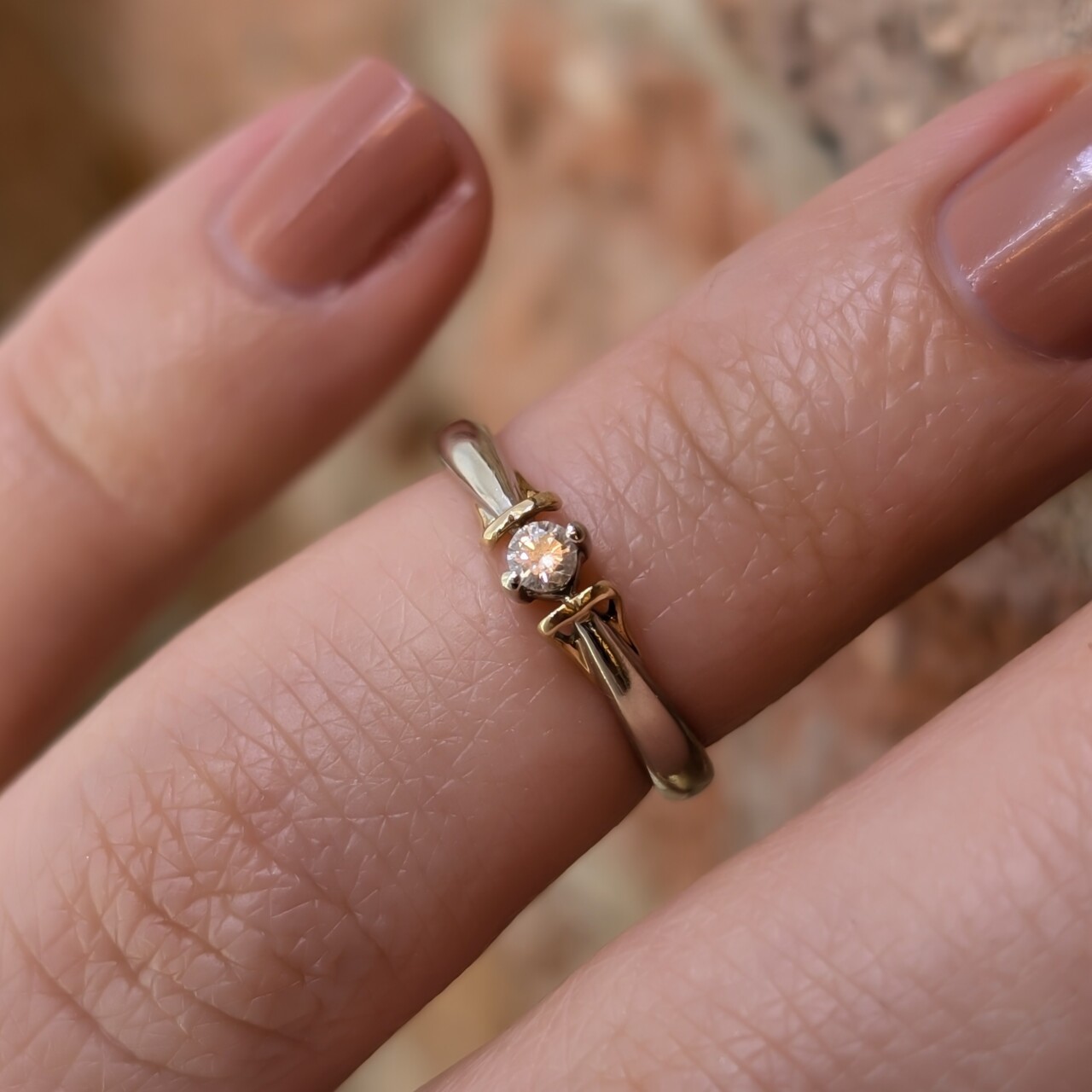 14ct White Gold Diamond Solitaire Ring 0.10ct Size H #67519 14ct White Gold Diamond Solitaire Ring 0.10ct Size H #67519 - Image 2