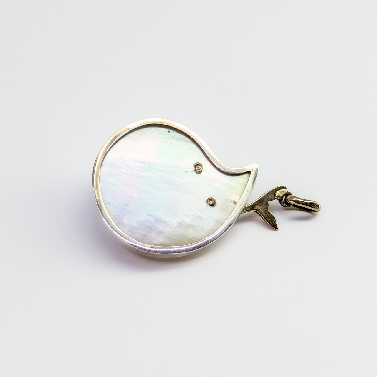 Sterling Silver Pearl Mermaid Waterdrop Pendant - 30mm #68076 Sterling Silver Pearl Mermaid Waterdrop Pendant - 30mm #68076 - Image 2