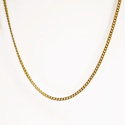 18ct Yellow Gold Curb Link Chain – 55cm – Hallmarked 750 #67759
