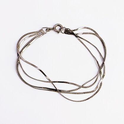 Sterling Silver 4-Strand Layered Bracelet - 17.5cm #67057