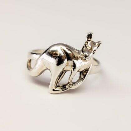 Sterling Silver Australian Kangaroo Ring - Size R 1/2 #68032