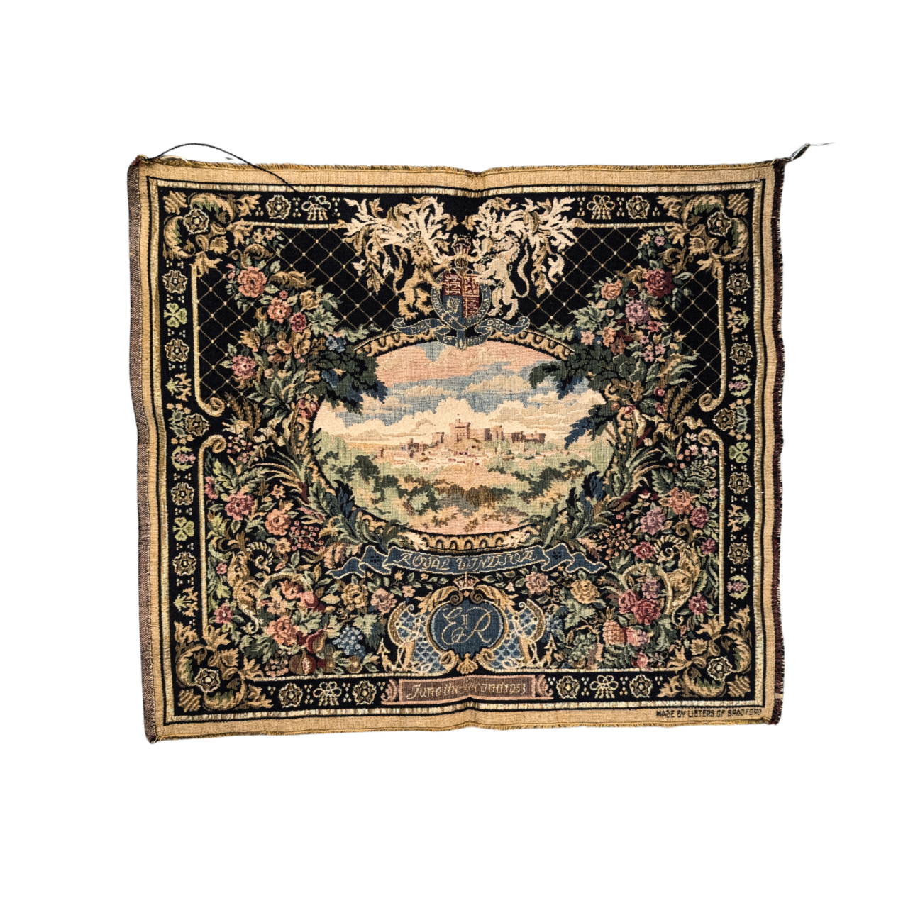 Vintage Listers of Bradford Royal Windsor Tapestry ERII #66652 Vintage Listers of Bradford Royal Windsor Tapestry ERII #66652