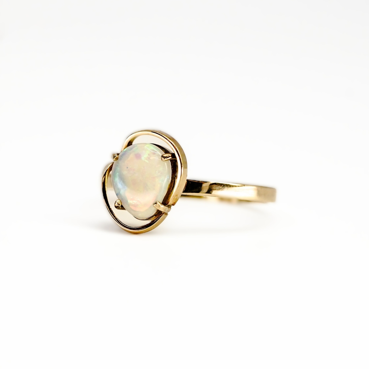 Natural Solid Opal Ring - 14ct Yellow Gold - Size L 1/2 #68095 Natural Solid Opal Ring - 14ct Yellow Gold - Size L 1/2 #68095 - Image 7