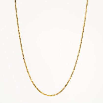 18ct Yellow Gold Curb Link Chain Necklace 50cm #67931