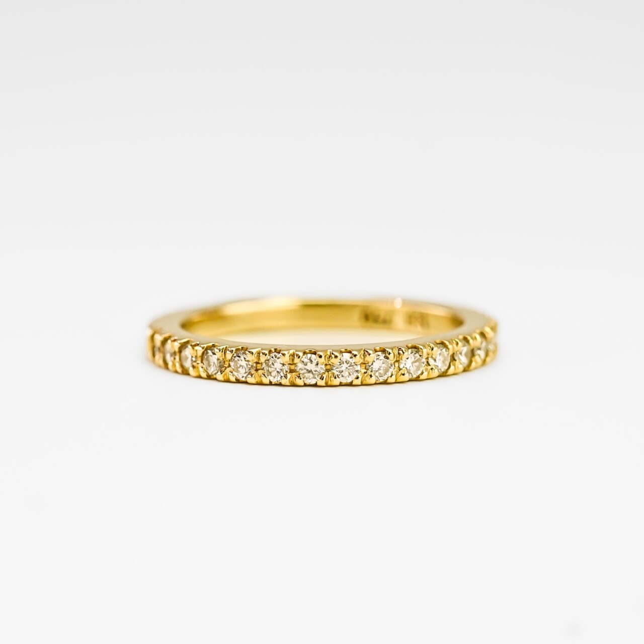 18ct Yellow Gold Diamond Eternity Ring - Size I½ - 2mm Band#67754 18ct Yellow Gold Diamond Eternity Ring - Size I½ - 2mm Band#67754 - Image 3