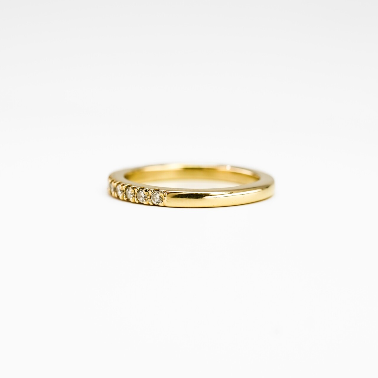 18ct Yellow Gold Diamond Eternity Ring - Size I½ - 2mm Band#67754 18ct Yellow Gold Diamond Eternity Ring - Size I½ - 2mm Band#67754 - Image 6