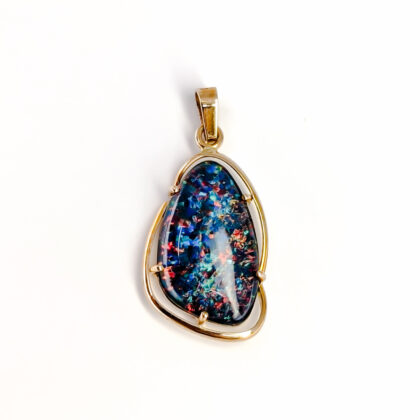 18ct Yellow Gold Opal Triplet Pendant #68128