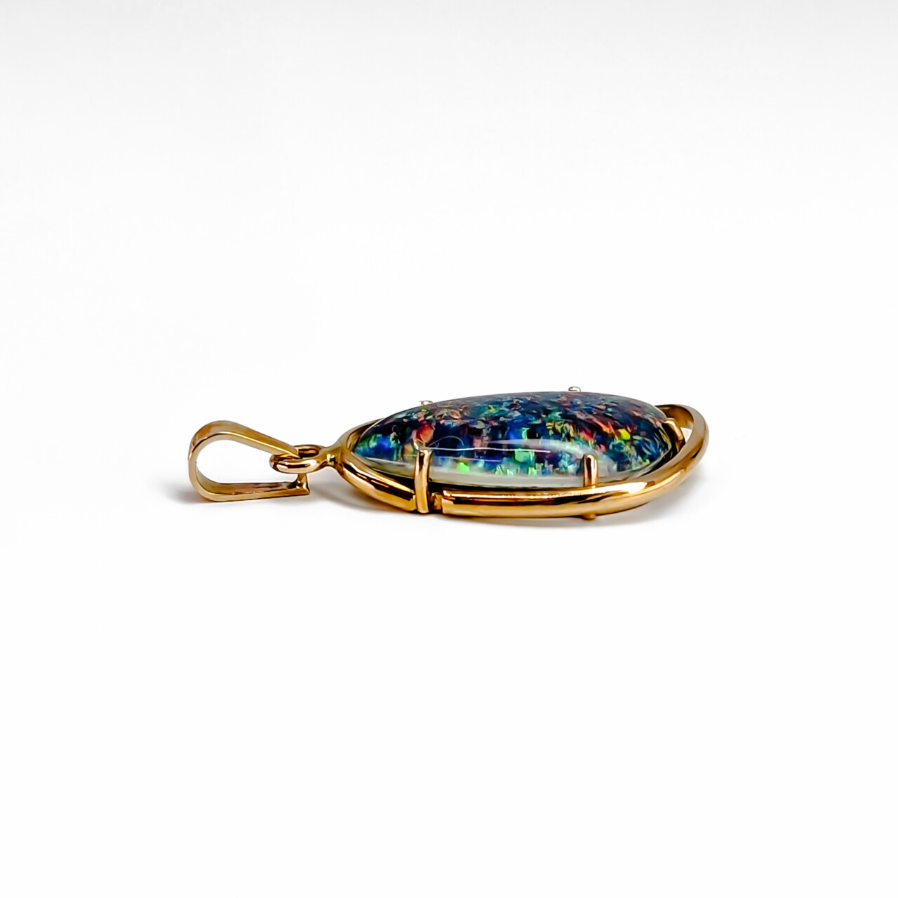 18ct Yellow Gold Opal Triplet Pendant #68128 18ct Yellow Gold Opal Triplet Pendant #68128 - Image 5