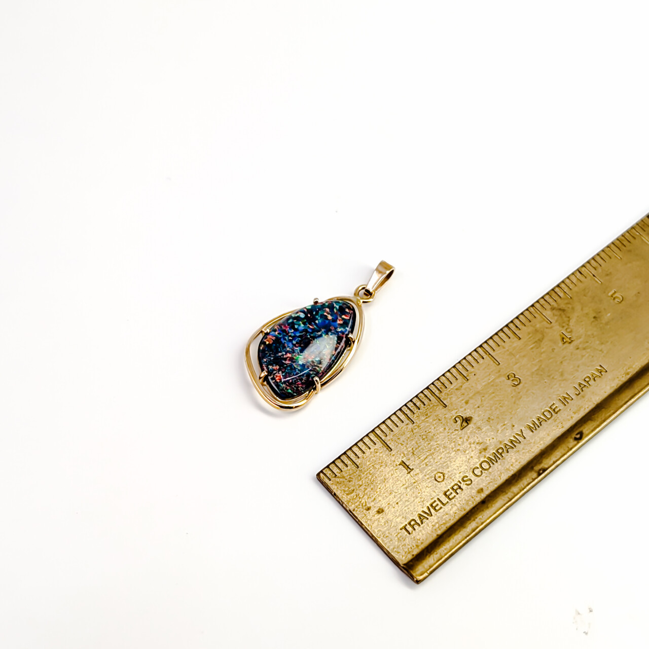 18ct Yellow Gold Opal Triplet Pendant #68128 18ct Yellow Gold Opal Triplet Pendant #68128 - Image 6