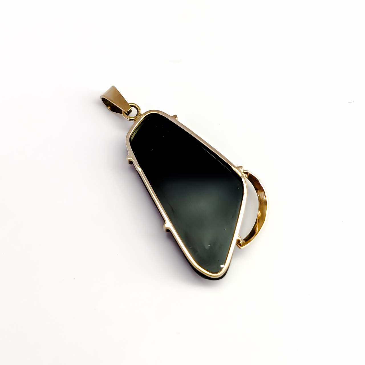 18ct Yellow Gold Opal Triplet Pendant - Asymmetric Design #68108 18ct Yellow Gold Opal Triplet Pendant - Asymmetric Design #68108 - Image 5