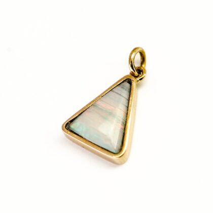 18ct Yellow Gold Triangular Opal Pendant #68114