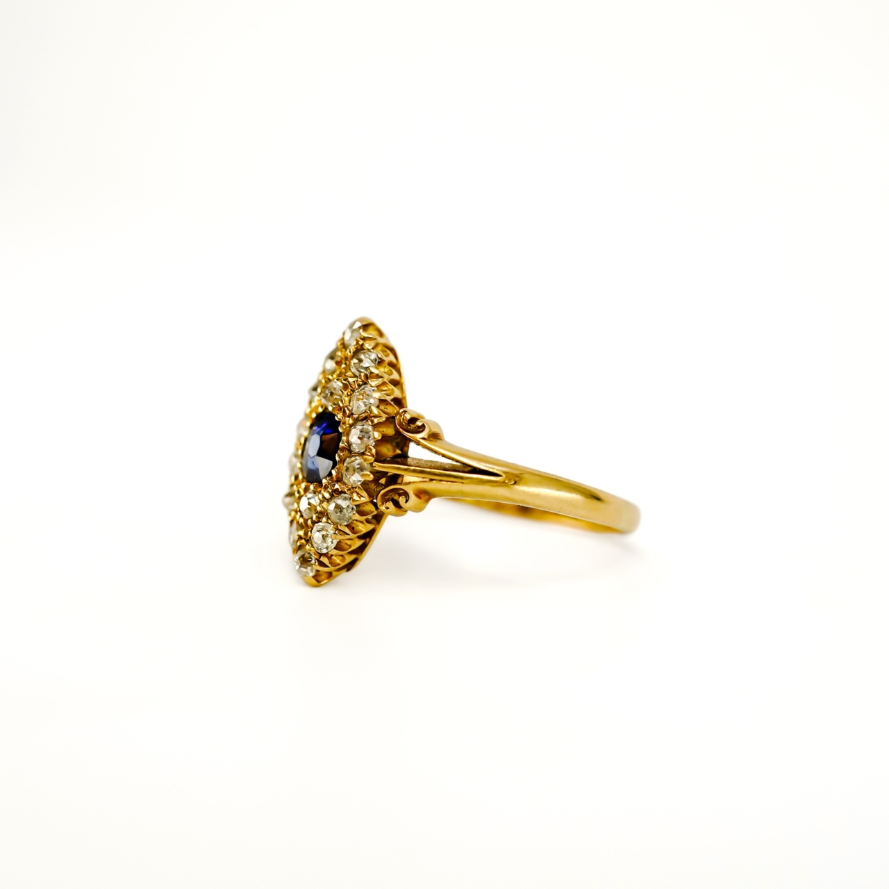 Antique Sapphire & Diamond Ring - 18ct Yellow Gold - Val $4800 Size J 1/2 #910208 Antique Sapphire & Diamond Ring - 18ct Yellow Gold - Val $4800 Size J 1/2 #910208 - Image 8