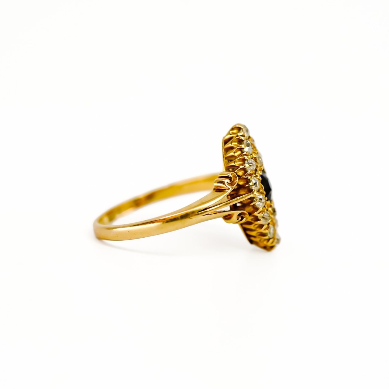 Antique Sapphire & Diamond Ring - 18ct Yellow Gold - Val $4800 Size J 1/2 #910208 Antique Sapphire & Diamond Ring - 18ct Yellow Gold - Val $4800 Size J 1/2 #910208 - Image 12