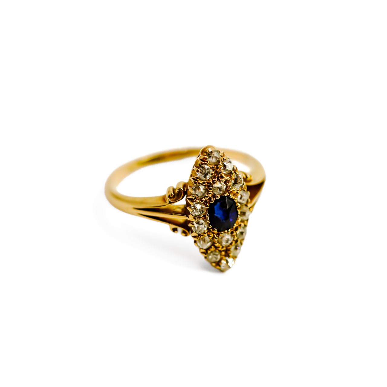 Antique Sapphire & Diamond Ring - 18ct Yellow Gold - Val $4800 Size J 1/2 #910208 Antique Sapphire & Diamond Ring - 18ct Yellow Gold - Val $4800 Size J 1/2 #910208 - Image 9