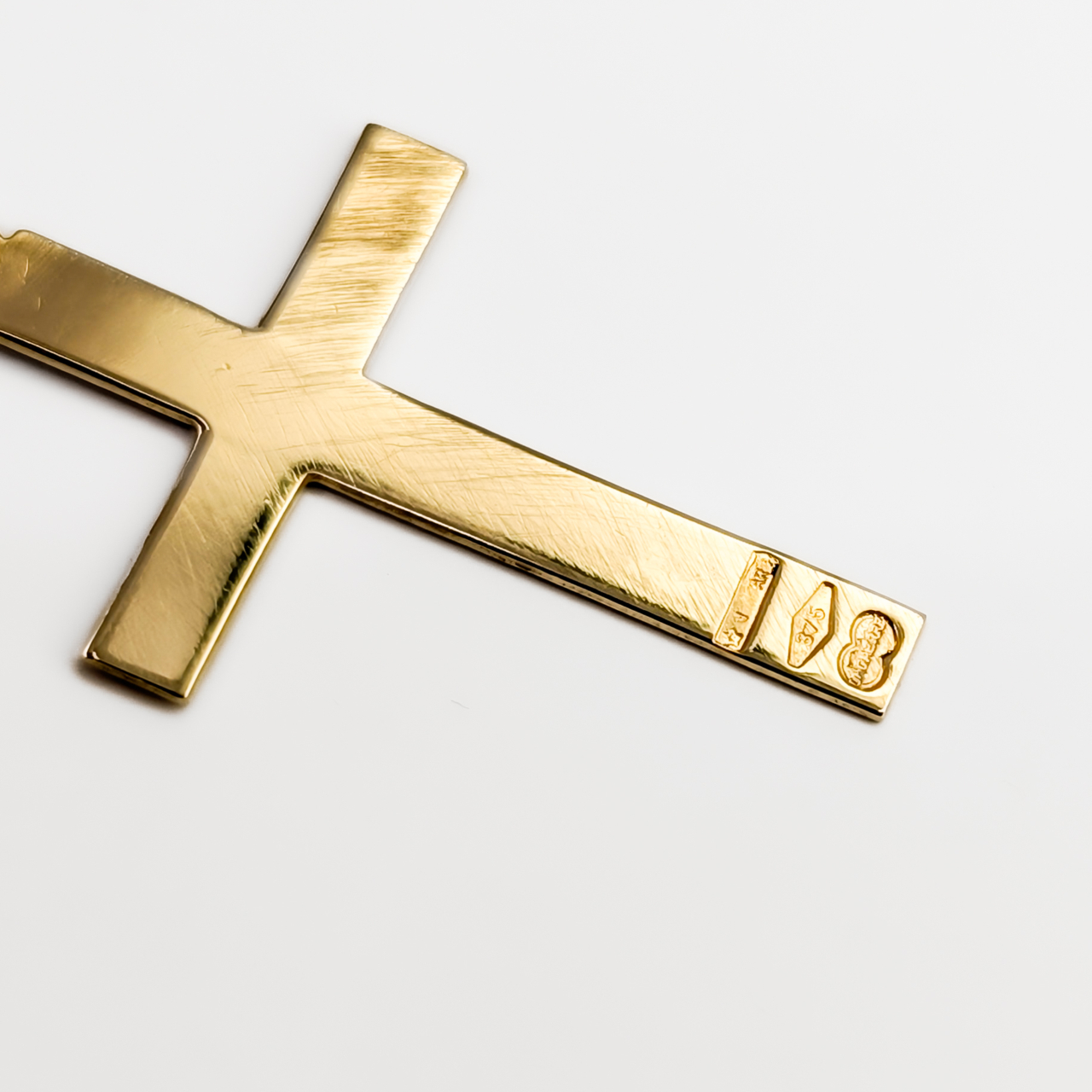 9ct Yellow Gold Cross Pendant - Brushed Finish #68353 9ct Yellow Gold Cross Pendant - Brushed Finish #68353 - Image 5