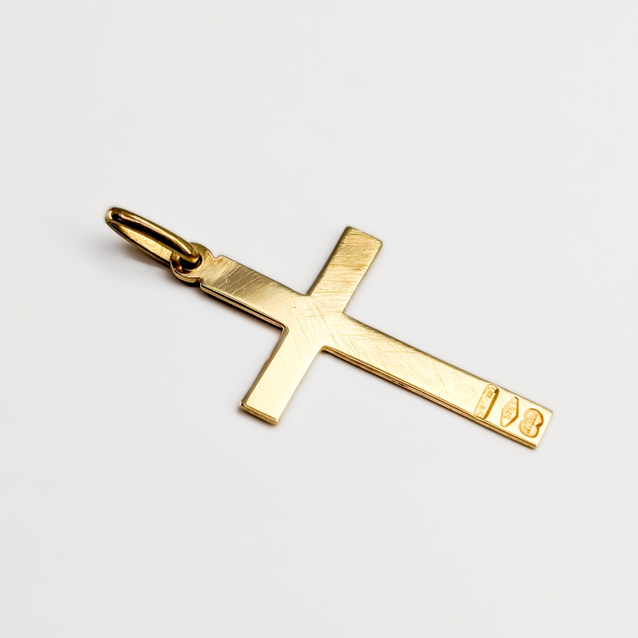9ct Yellow Gold Cross Pendant - Brushed Finish #68353 9ct Yellow Gold Cross Pendant - Brushed Finish #68353 - Image 4