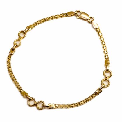Monty's 9ct Yellow Gold Fancy Link Bracelet - 18cm #68220