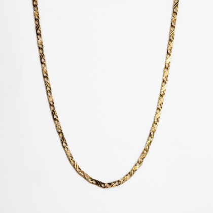 9ct Yellow Gold Figure 8 Fancy Link Chain Necklace - 51cm #68160