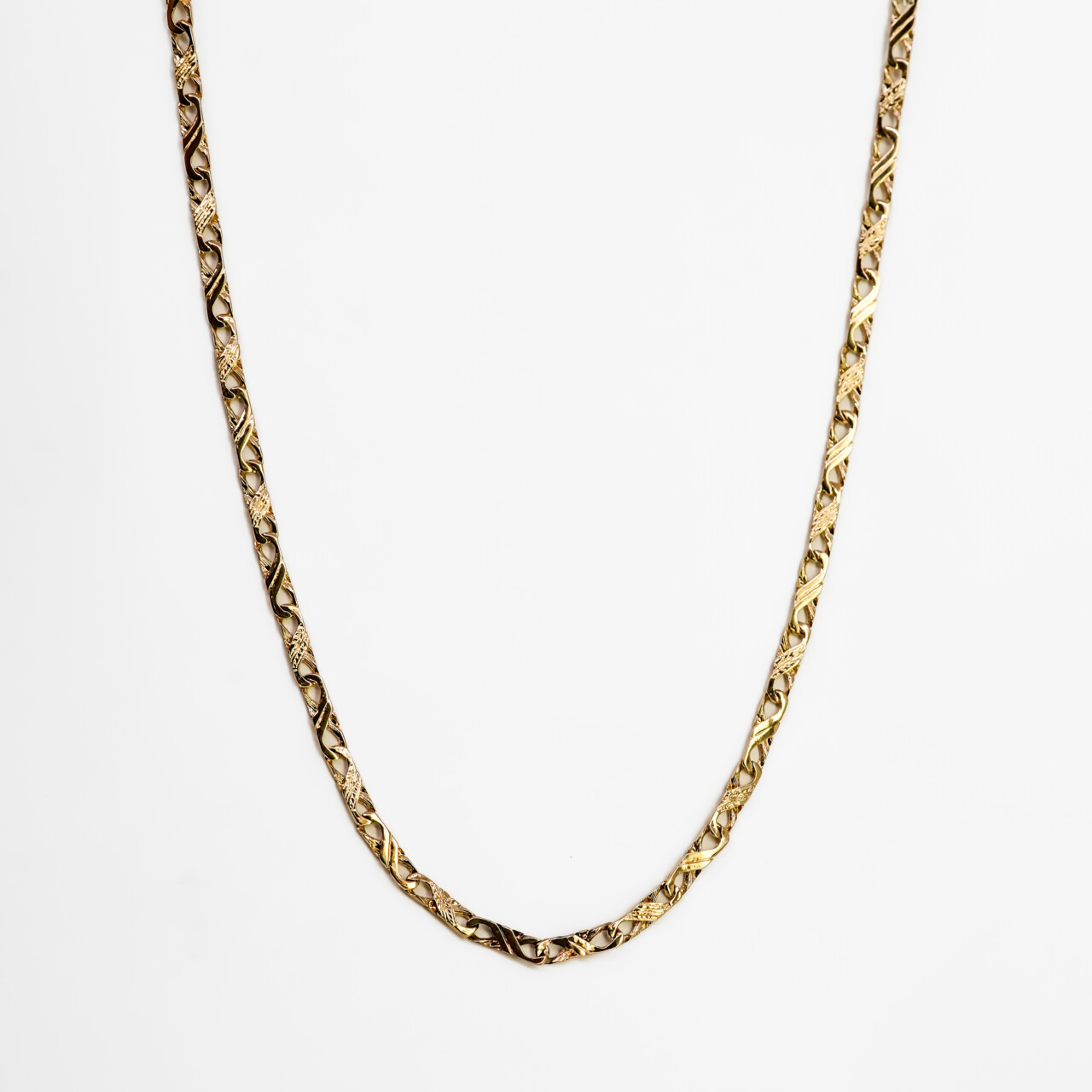 9ct Yellow Gold Figure 8 Fancy Link Chain Necklace – 51cm #68160