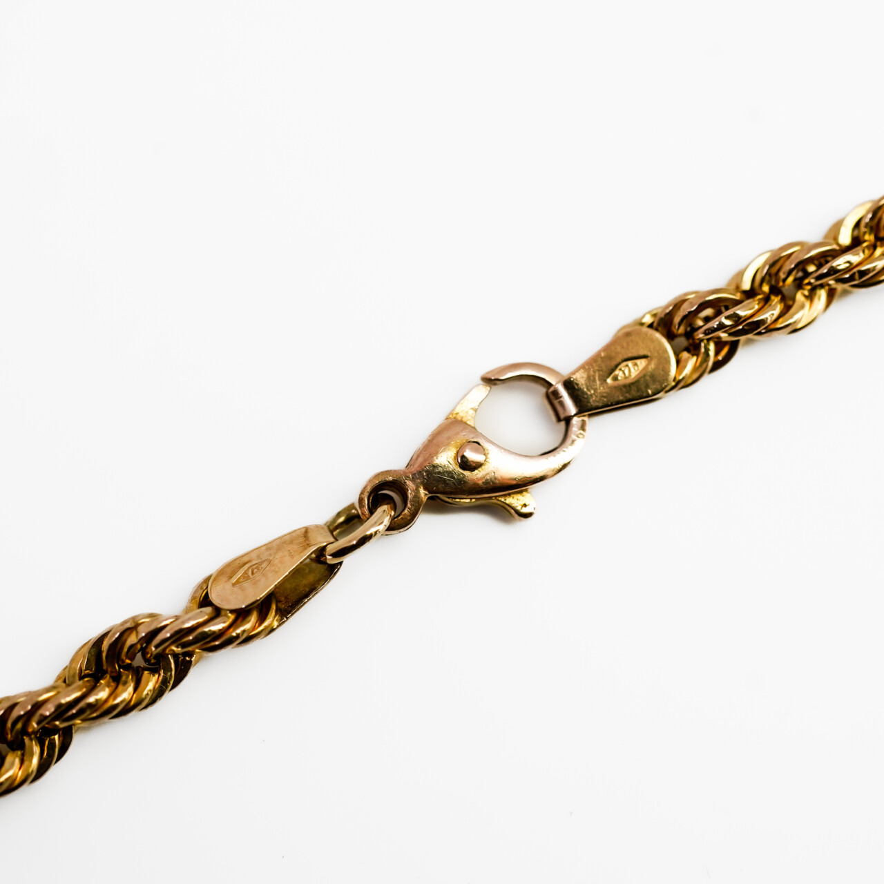 9ct Yellow Gold Rope Chain Necklace - 62cm #67558 9ct Yellow Gold Rope Chain Necklace - 62cm #67558 - Image 4