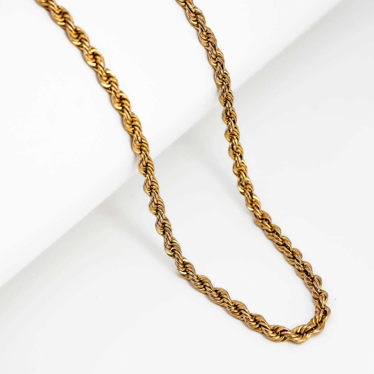 9ct Yellow Gold Rope Chain Necklace - 62cm #67558 9ct Yellow Gold Rope Chain Necklace - 62cm #67558 - Image 2