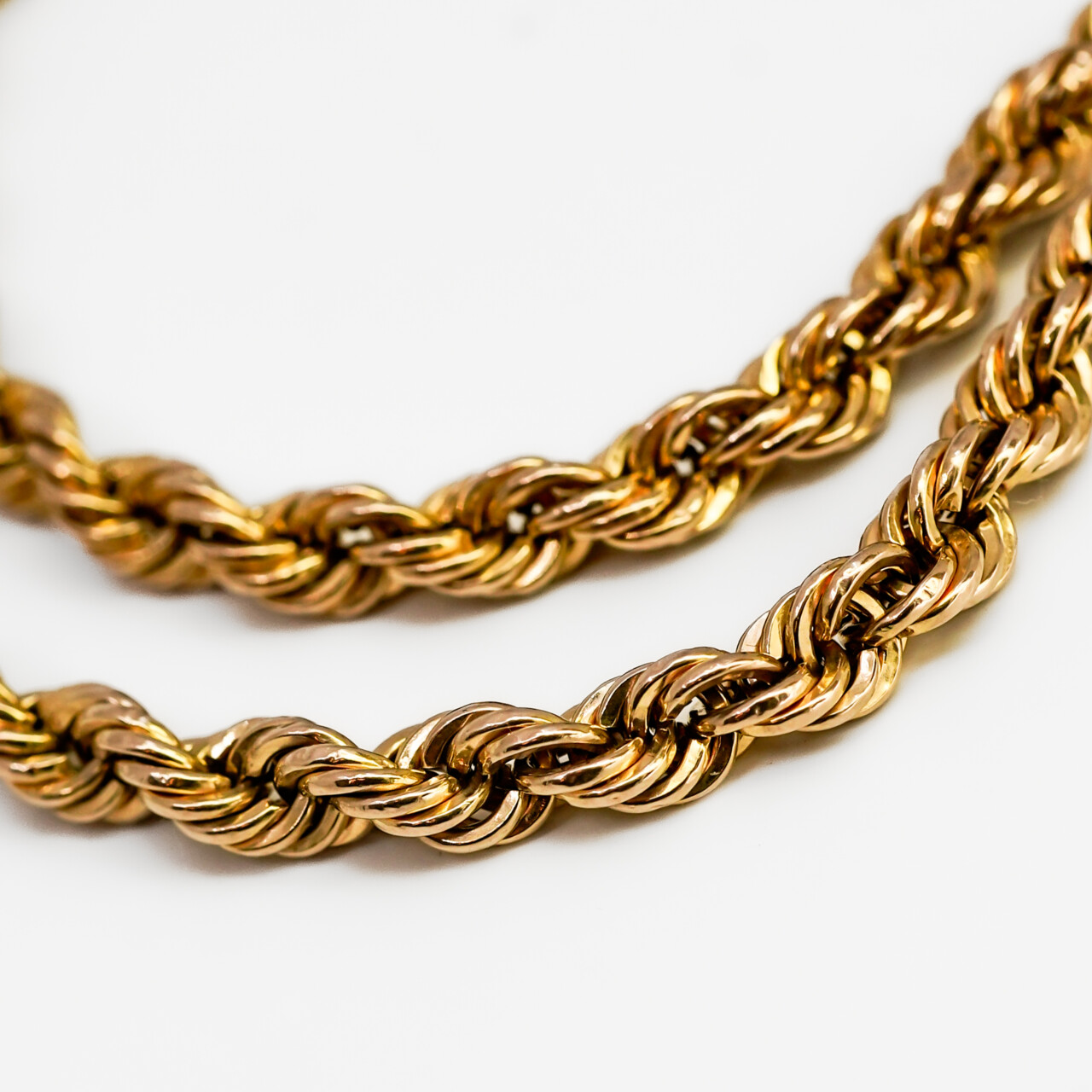 9ct Yellow Gold Rope Chain Necklace - 62cm #67558 9ct Yellow Gold Rope Chain Necklace - 62cm #67558 - Image 3