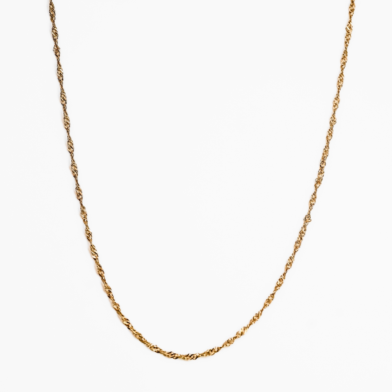 9ct Yellow Gold Singapore Link Chain Necklace - 45cm #68161 9ct Yellow Gold Singapore Link Chain Necklace - 45cm #68161