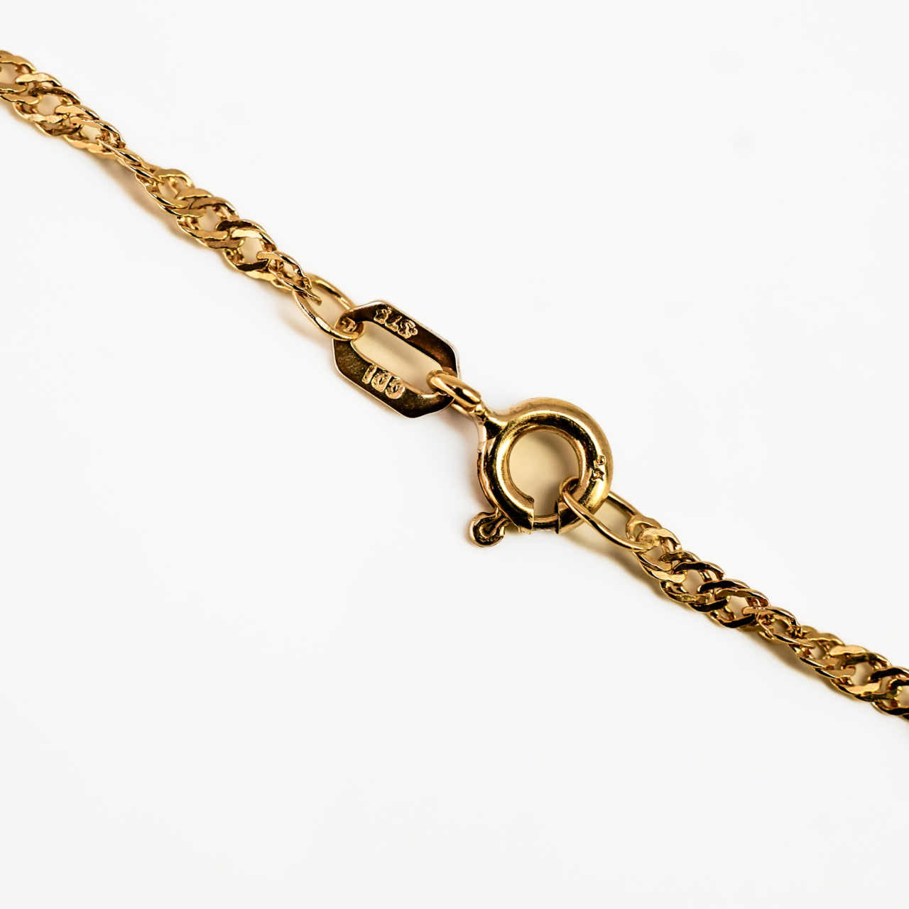 9ct Yellow Gold Singapore Link Chain Necklace - 45cm #68161 9ct Yellow Gold Singapore Link Chain Necklace - 45cm #68161 - Image 5