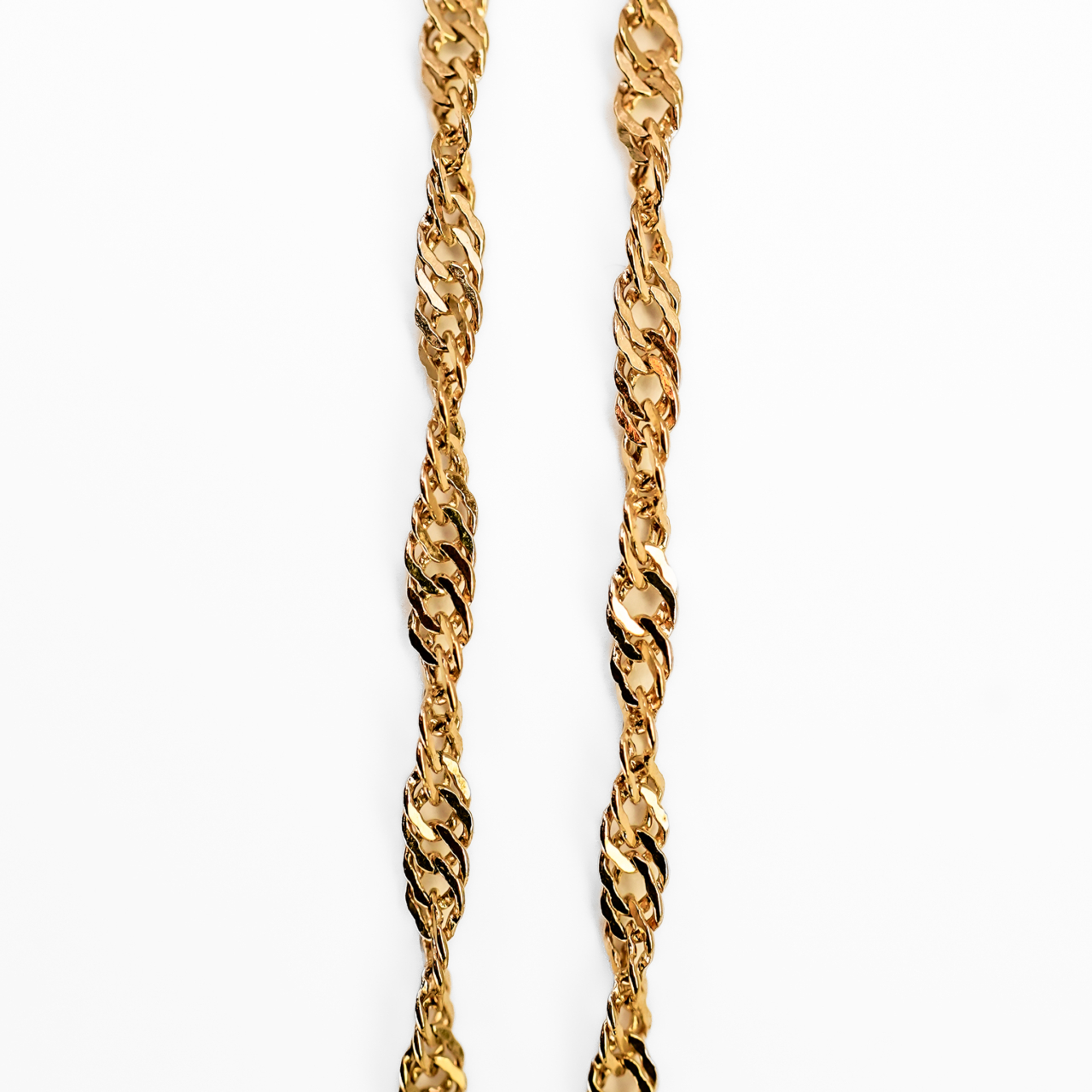 9ct Yellow Gold Singapore Link Chain Necklace - 45cm #68161 9ct Yellow Gold Singapore Link Chain Necklace - 45cm #68161 - Image 4