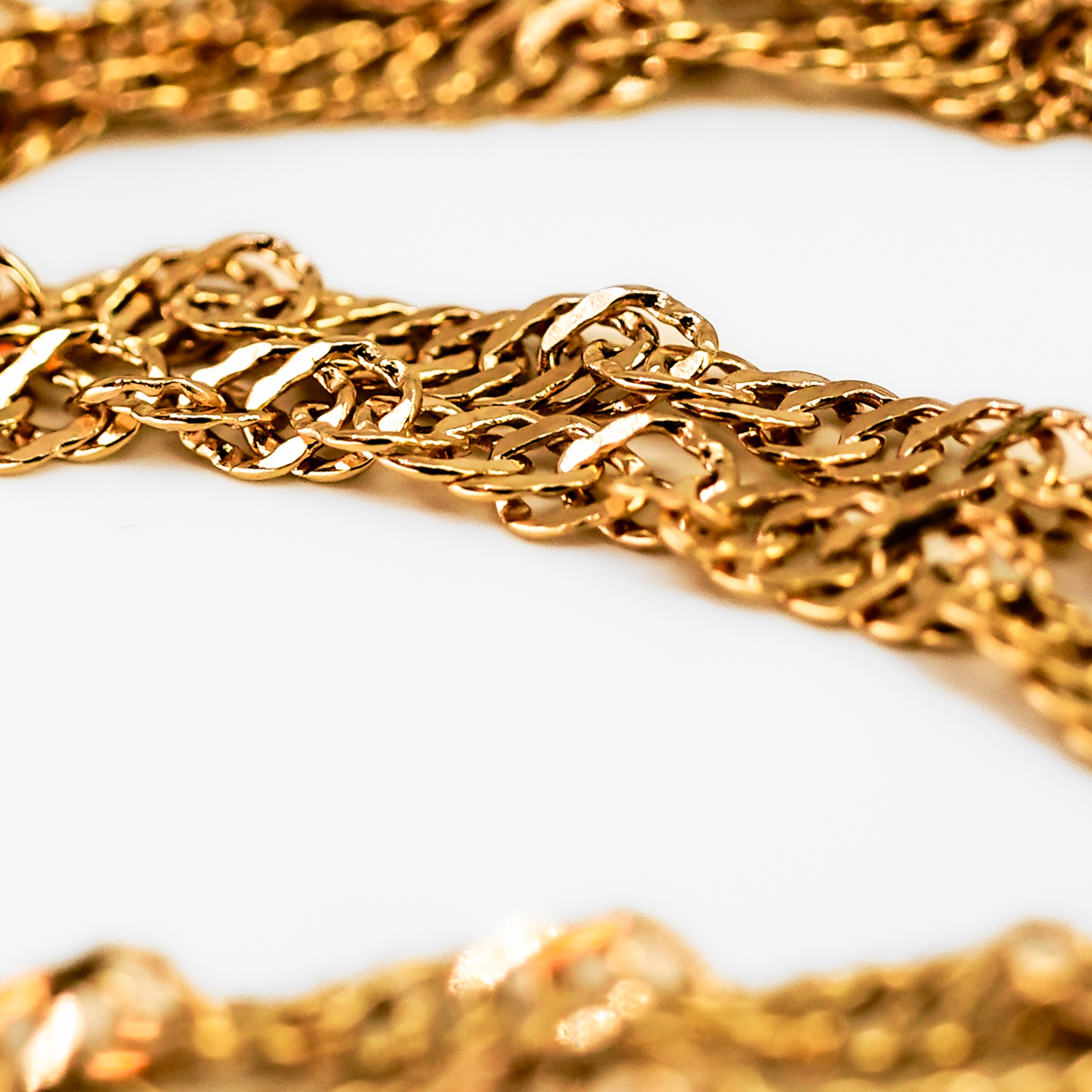 9ct Yellow Gold Singapore Link Chain Necklace - 45cm #68161 9ct Yellow Gold Singapore Link Chain Necklace - 45cm #68161 - Image 3