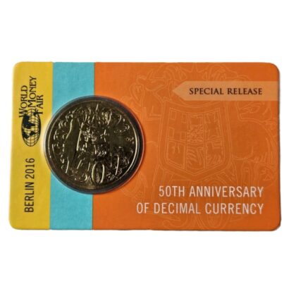 Australia 2016 Round 50c Gold Plated Uncirculated 'WMF' Privy Mark 50 cent Coin #68209