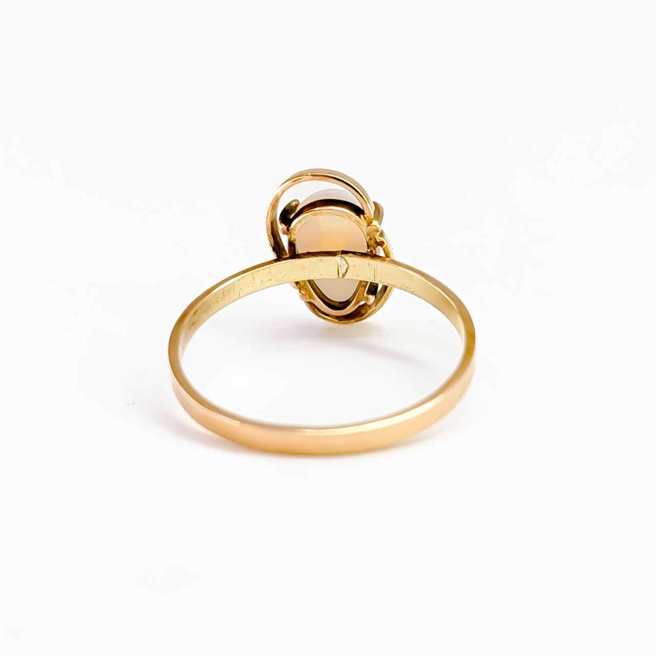 Australian Natural Opal Ring - 14ct Yellow Gold - Size L #68097 Australian Natural Opal Ring - 14ct Yellow Gold - Size L #68097 - Image 6