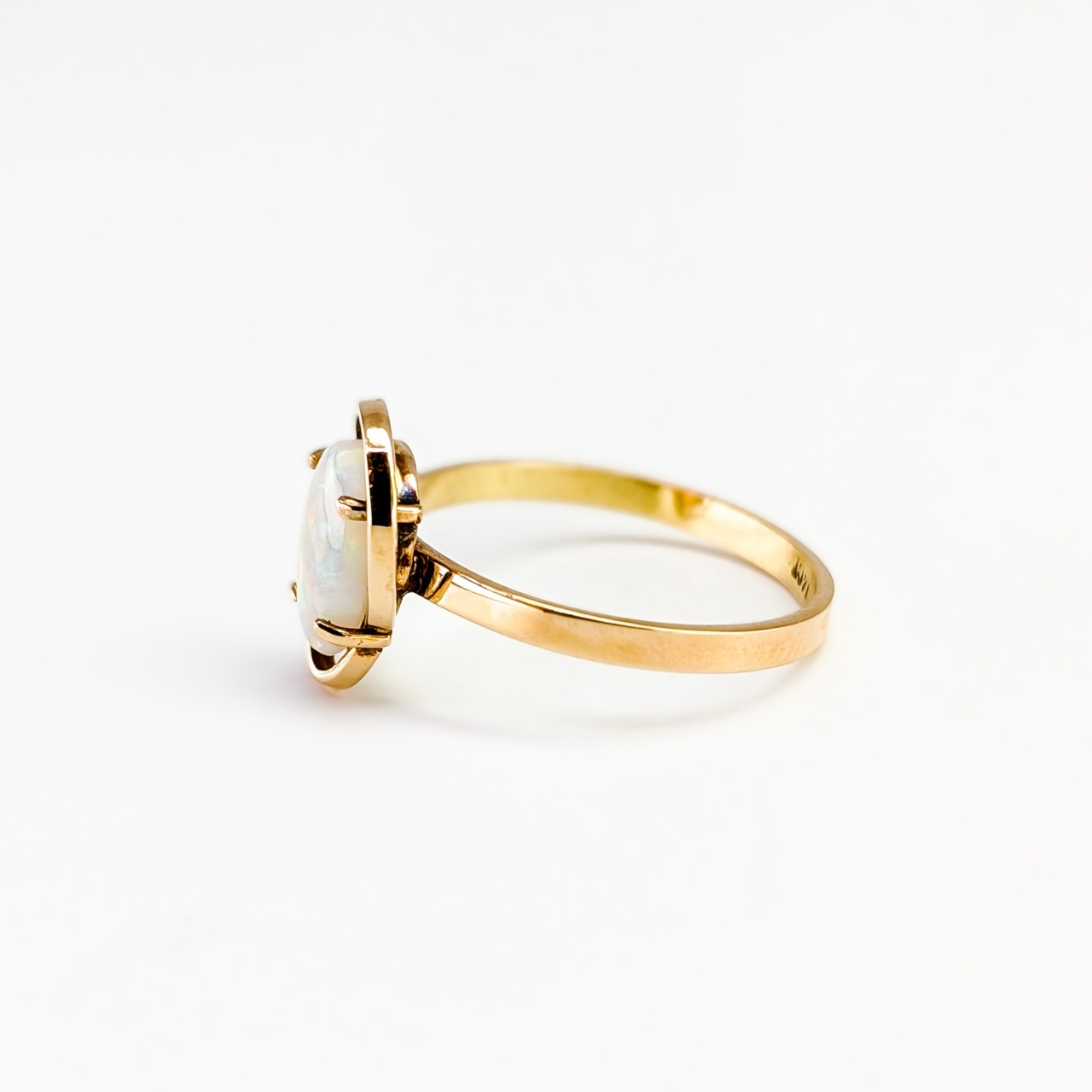 Australian Natural Opal Ring - 14ct Yellow Gold - Size L #68097 Australian Natural Opal Ring - 14ct Yellow Gold - Size L #68097 - Image 5