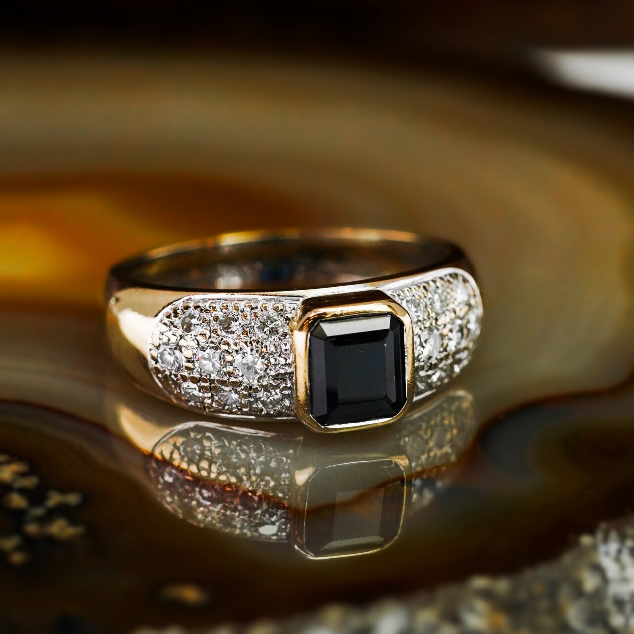Australian Sapphire & Diamond Ring – 18ct Yellow Gold - Val $5,995 – Size P½ #68624 Australian Sapphire & Diamond Ring – 18ct Yellow Gold - Val $5,995 – Size P½ #68624 - Image 3