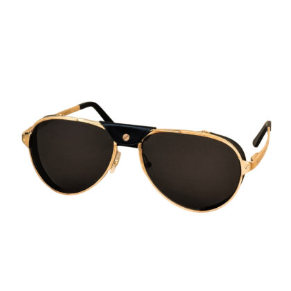 Cartier Santos CT0296S Sunglasses – Gold/Black – With Case #68144