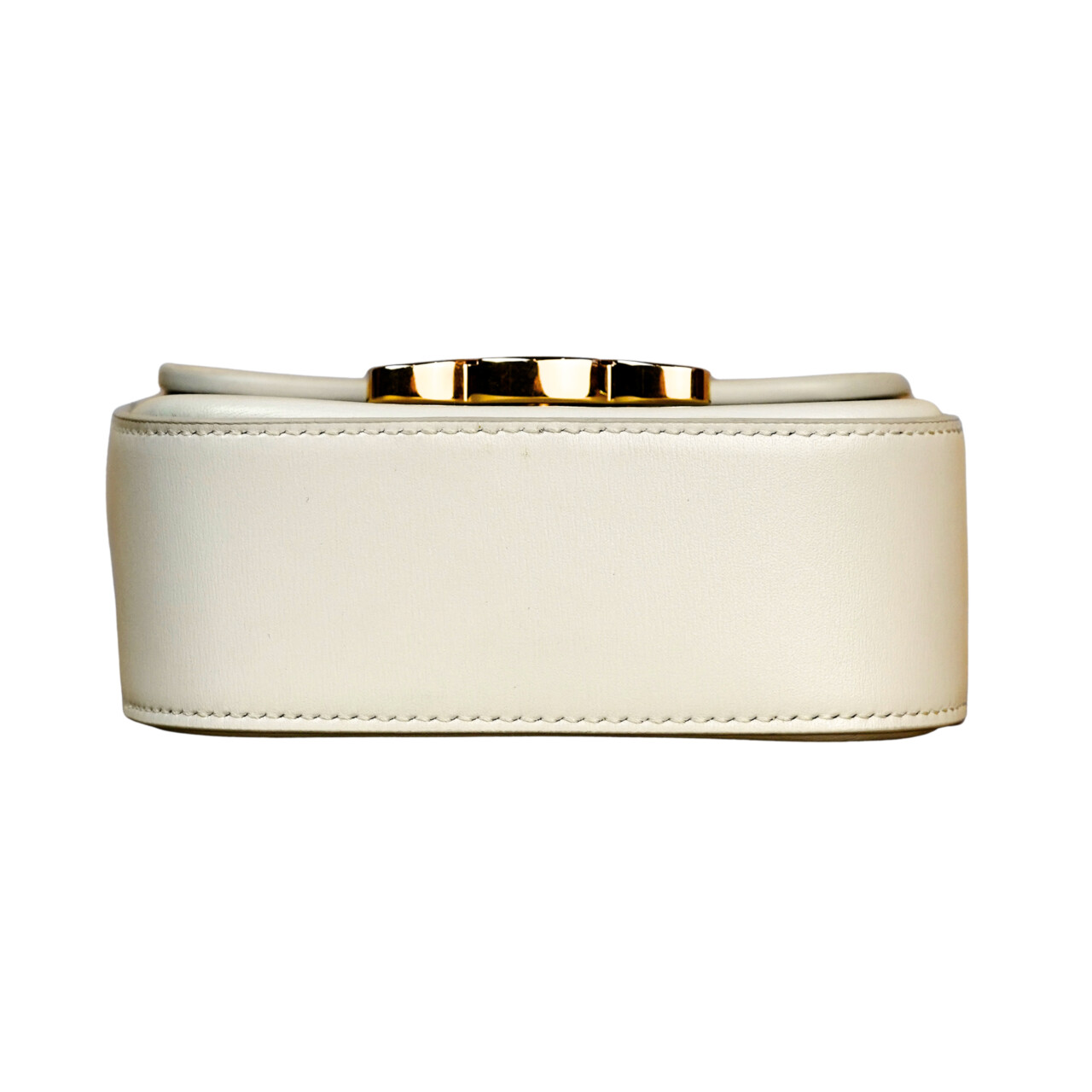 Celine Mini Claude Bag – White Calfskin With Gold Hardware 