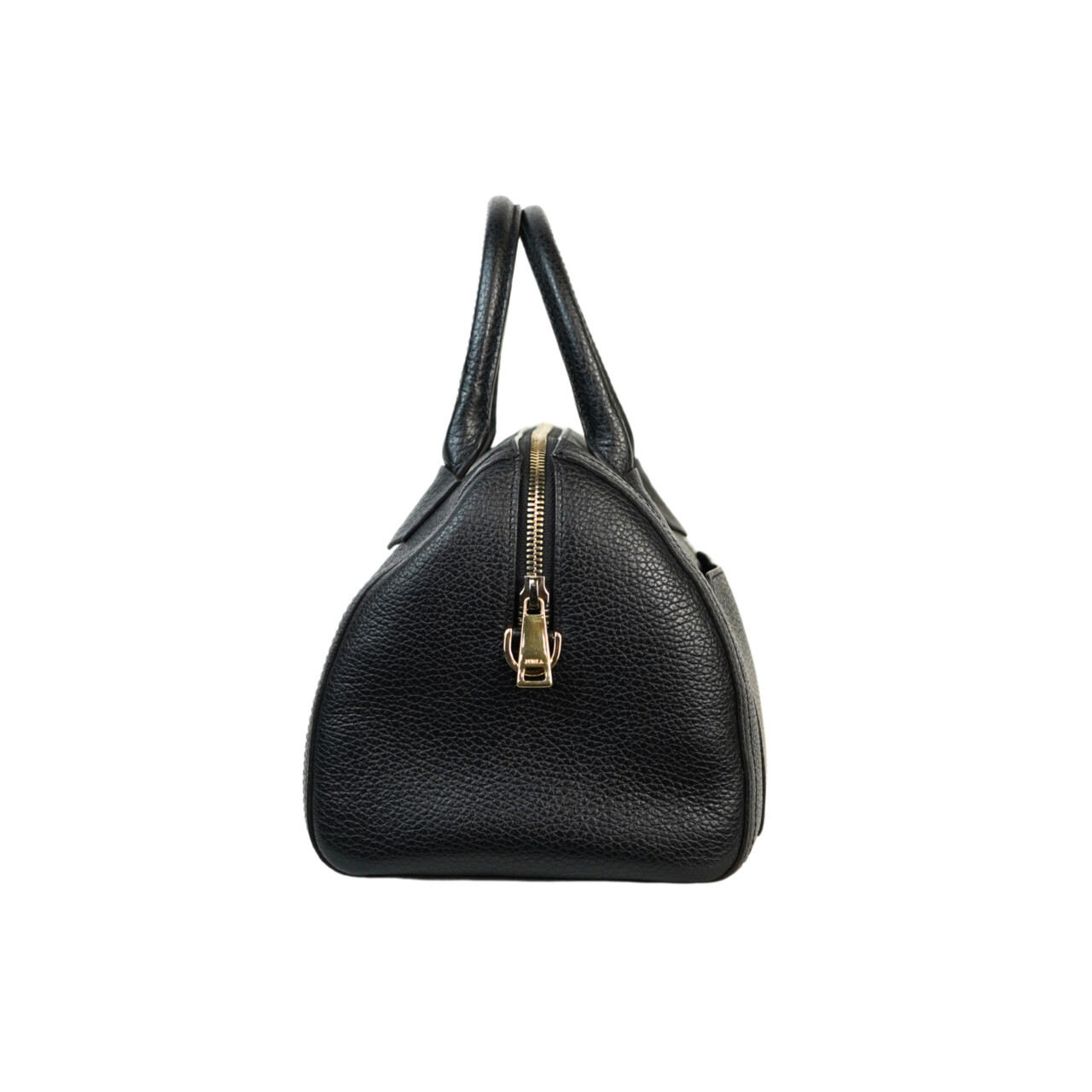 Furla Alba Satchel Bag – Black Pebbled Leather – Gold-Tone Hardware – with Dust Bag #68083 Furla Alba Satchel Bag – Black Pebbled Leather – Gold-Tone Hardware – with Dust Bag #68083 - Image 9