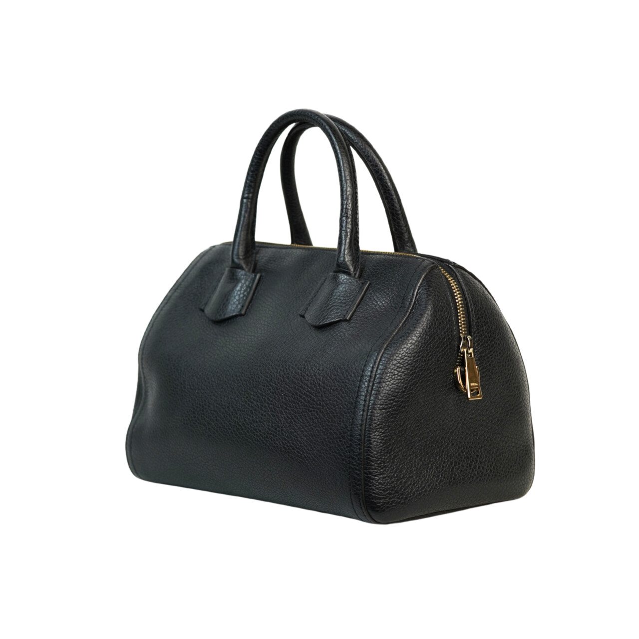 Furla Alba Satchel Bag – Black Pebbled Leather – Gold-Tone Hardware – with Dust Bag #68083 Furla Alba Satchel Bag – Black Pebbled Leather – Gold-Tone Hardware – with Dust Bag #68083 - Image 3