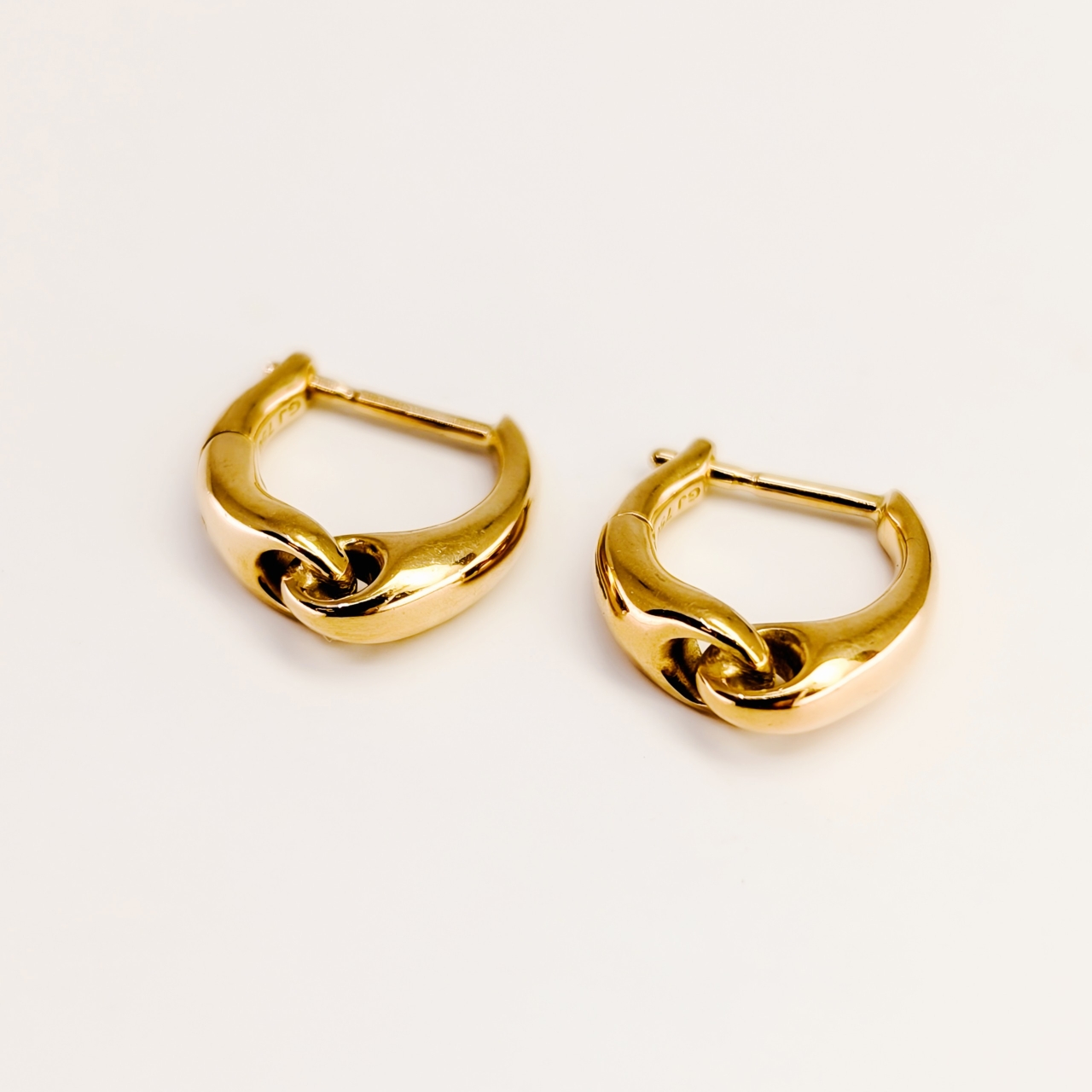 Georg Jensen 18ct Yellow Gold Reflect Earhoops Earrings #67755 Georg Jensen 18ct Yellow Gold Reflect Earhoops Earrings #67755