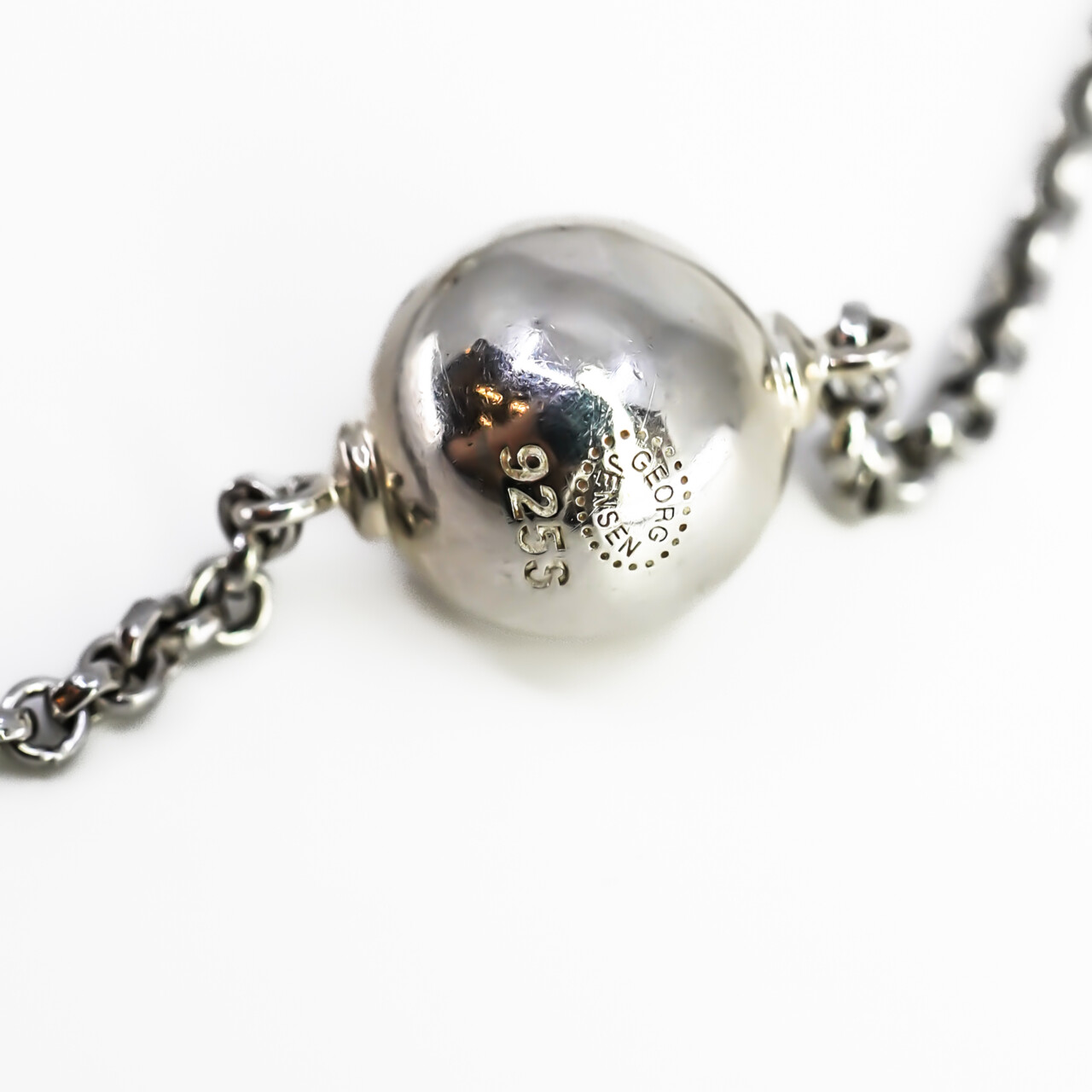Georg Jensen Sterling Silver & Onyx Sphere Necklace 115cm - In Box #67577 Georg Jensen Sterling Silver & Onyx Sphere Necklace 115cm - In Box #67577 - Image 6