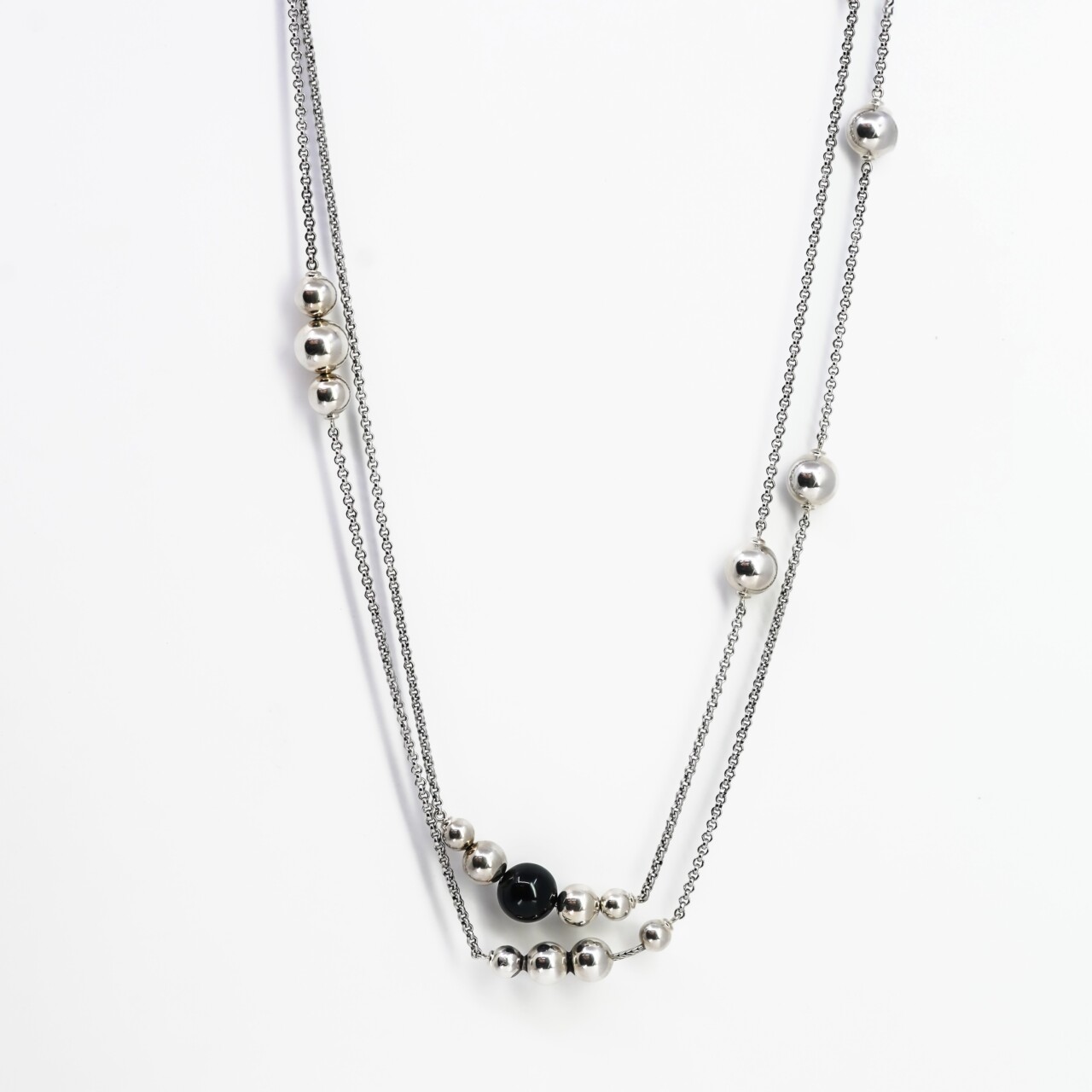 Georg Jensen Sterling Silver & Onyx Sphere Necklace 115cm - In Box #67577 Georg Jensen Sterling Silver & Onyx Sphere Necklace 115cm - In Box #67577 - Image 10