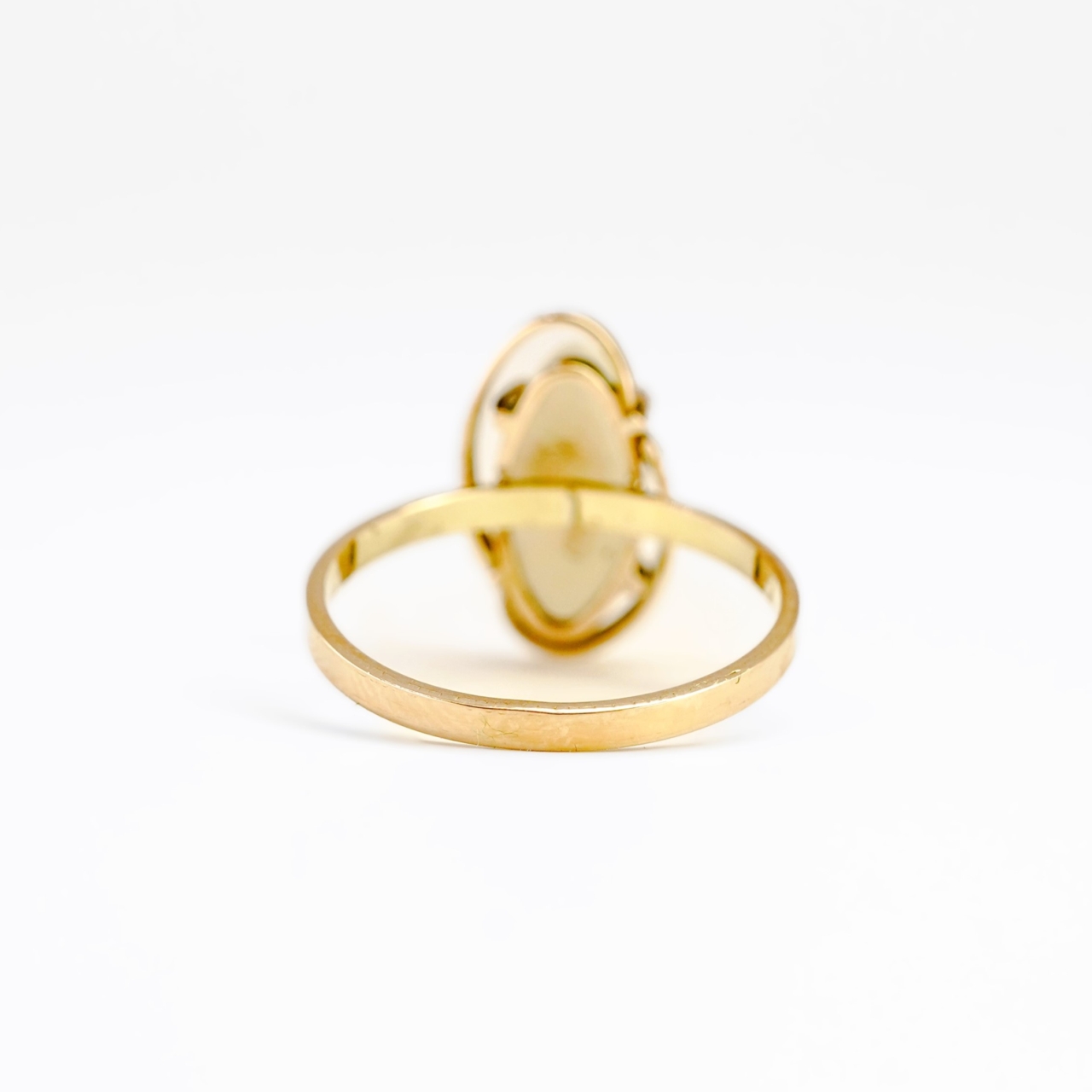 Natural Solid Australian Opal Ring - 14ct Yellow Gold - Size K #68094 Natural Solid Australian Opal Ring - 14ct Yellow Gold - Size K #68094 - Image 5