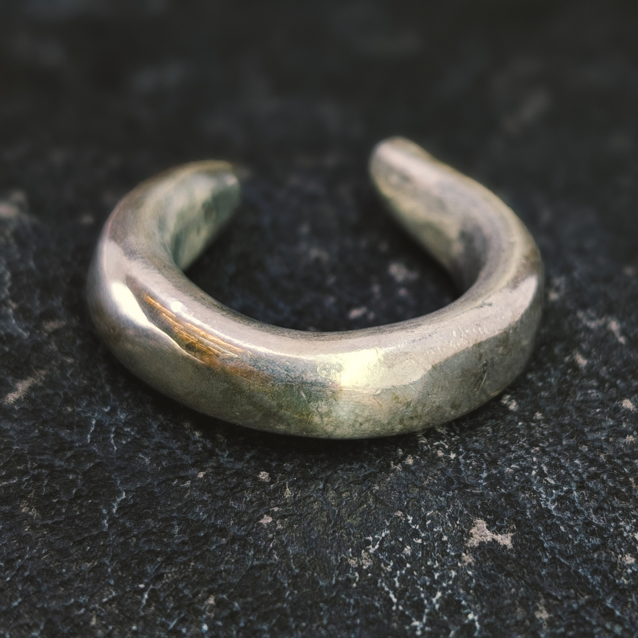 Handmade Sterling Silver Ring - Open Rustic Design - Size Q #68545 Handmade Sterling Silver Ring - Open Rustic Design - Size Q #68545 - Image 3