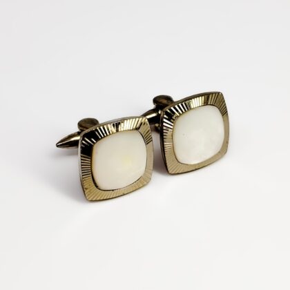 Vintage Gold-Plated Moonstone Cufflinks #67497