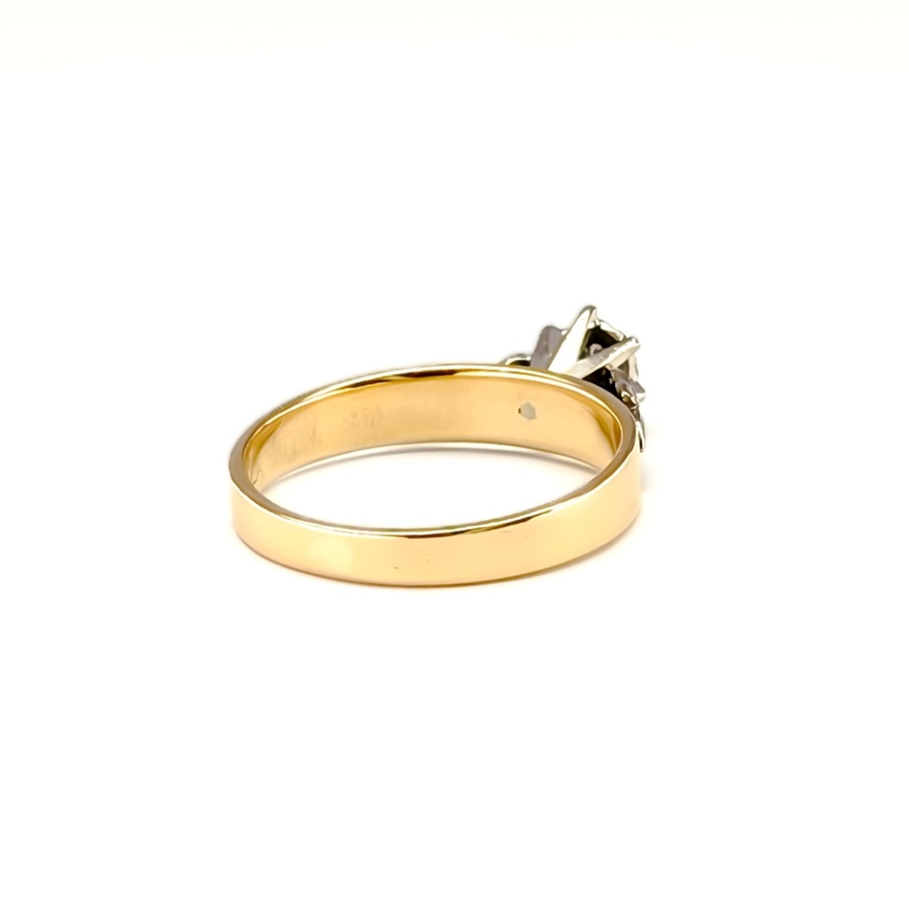 Vintage Solitaire Diamond Ring - 18ct Yellow Gold - Size N 1/2 #7892 Vintage Solitaire Diamond Ring - 18ct Yellow Gold - Size N 1/2 #7892 - Image 6