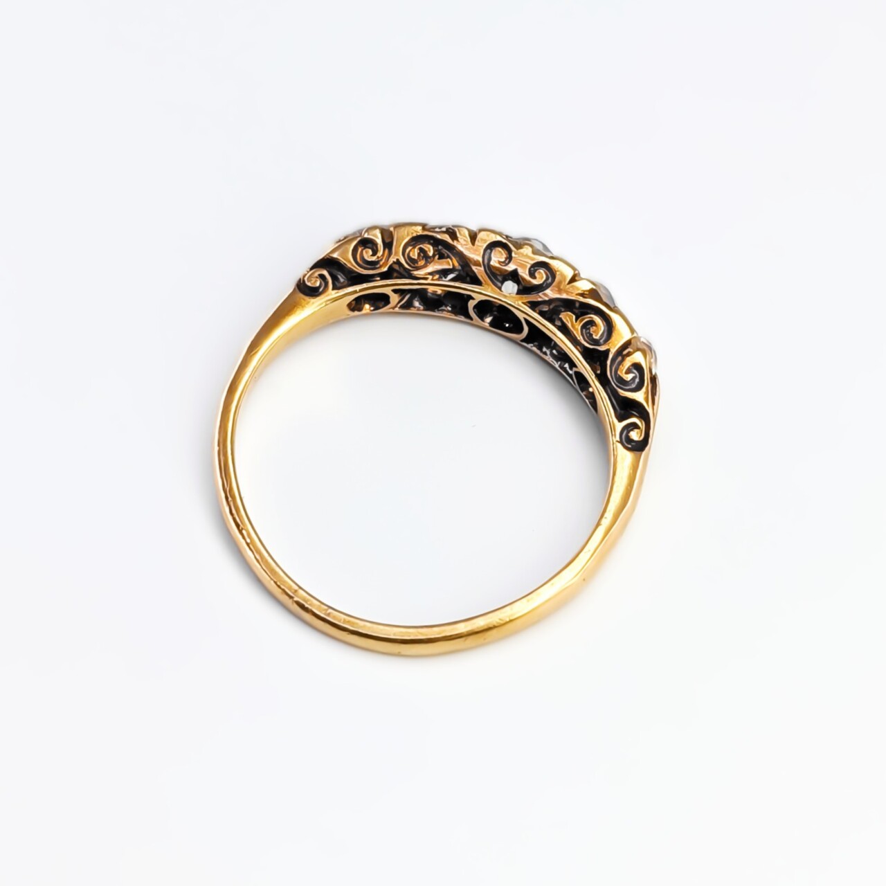 18ct Yellow Gold 1.25ct TW Old Euro Diamond London Bridge Ring Val $5299 Size O #68342 18ct Yellow Gold 1.25ct TW Old Euro Diamond London Bridge Ring Val $5299 Size O #68342 - Image 8